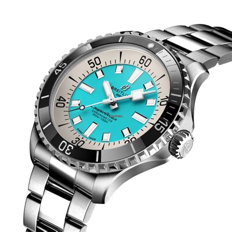 breitling superocean 2 blue|Breitling Superocean tiffany blue.